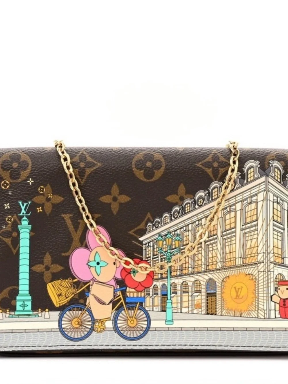 Limited Edition Louis Vuitton Brown Monogram Vivienne Paris Felicie Pochette